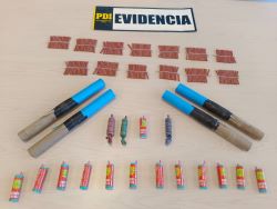 PDI INCAUTA FUEGOS ARTIFICIALES Y ELEMENTOS DE PIROTECNIA ILEGAL EN SECTOR LA ANTENA DE LA SERENA